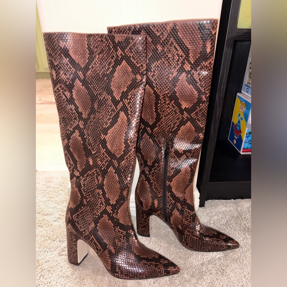 Steve Madden Knee High Snake boots